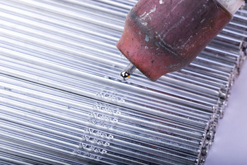 Aluminium welding wire - obrazy, fototapety, plakaty
