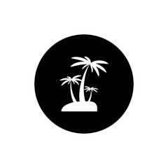 Palms round icon vector