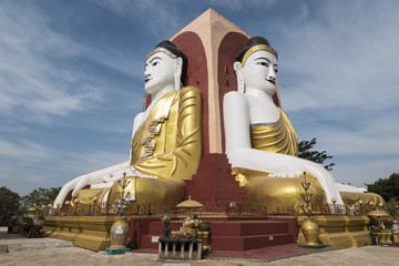 Kyaikpun Buddha, Bago, Burma - 177425551