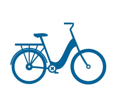 Vélo de ville ou bicyclette bleu