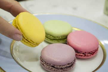 a french sweet delicacy macaroons