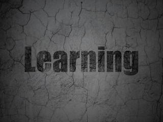 Learning concept: Learning on grunge wall background