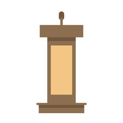 Flat vector design in icon lectern symbol.