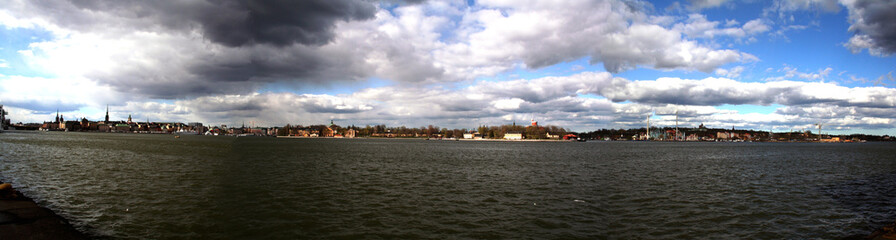 Stockholm panorama depuis Södermalm (couleur)