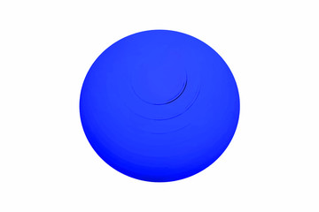 Drawing of a rubber ball of a blue color