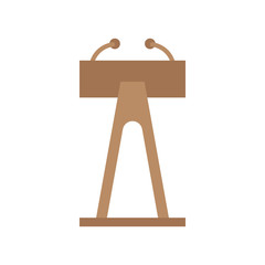 Flat vector design in icon lectern symbol.