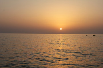 Sunset over the sea