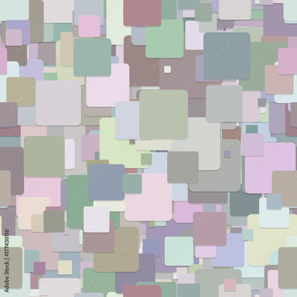 Poster seamless geometric square background pattern - vector design from squares in multicolored tones with