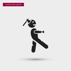 Zombie icon simple vector sign