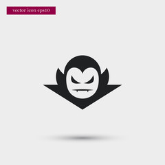 Dracula icon simple vampire vector sign