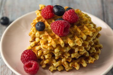 waffles with berries