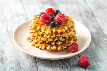 waffles with berries