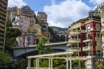The streets of Monaco, a sovereign city-state and microstate, located on the French Riviera in Western Europe