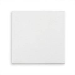 White canvas frame mock up template square size isolated on white background with clipping path for...
