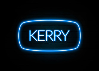 Kerry  - colorful Neon Sign on brickwall