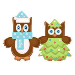 Owls in fancy dresses