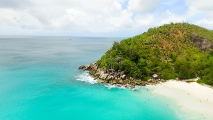 Fototapeta premium Beautiful aerial view of Seychelles Island