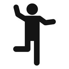 Stick figure stickman icon pictogram vector simple