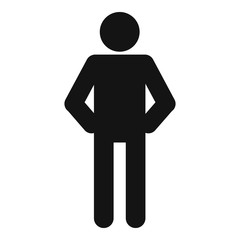 Stick figure stickman icon pictogram vector simple