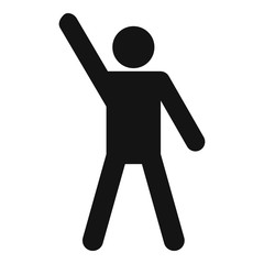 Stick figure stickman icon pictogram vector simple