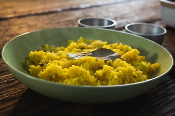 Delicious food in plate