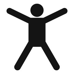 Stick figure stickman icon pictogram vector simple