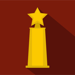 Star award icon vector flat
