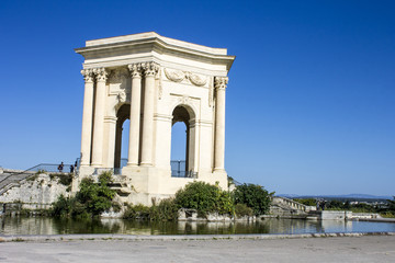 Fototapeta na wymiar Monuments of the Promenade du Peyrou in Montpellier, France