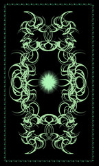 Tarot cards - back design.  Abstract pattern