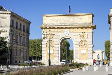 Fototapeta na wymiar The Porte du Peyrou in Montpellier, France