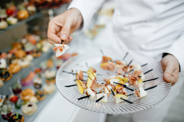 delicious  dishes  on the table for party