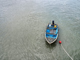 Ship stop in the harbour.