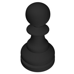 isolated chess piece 3d illustration
