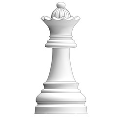 isolated chess piece 3d illustration