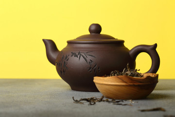 Chinese teapot and tea