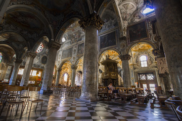 The Duomo di Monza, Italy. The only duomo that is not a cathedral, as Monza has always been part of the Diocese of Milan, but is in the charge of an archpriest
