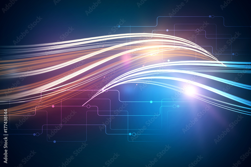Poster abstract digital wave background