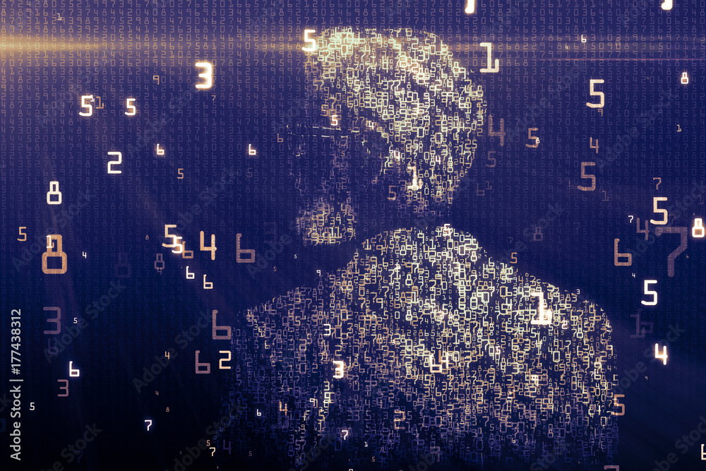Poster Binary code man backdrop