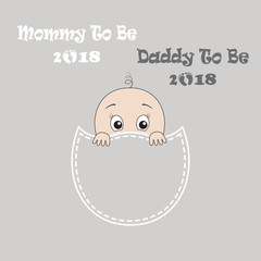 pregnant t-shirt design, parents expecting clothing template