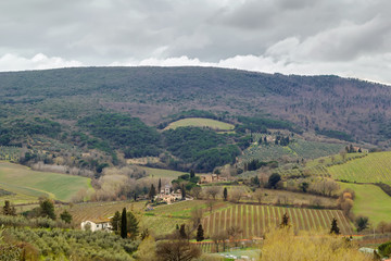 landscape near San Gimignano, Italy
