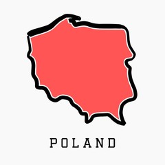 Poland map outline