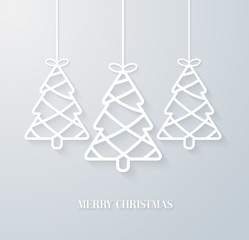 Hanging paper Christmas tree.