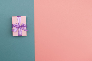 gift on a beautiful pastel background