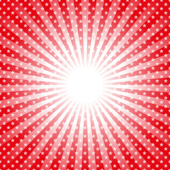Obraz premium Pop Art template with stars, Retro sunburst ray in vintage style