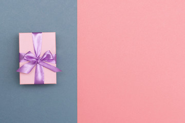 gift on a beautiful pastel background