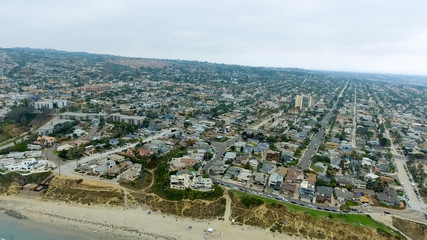 Aerial view of La Jolla Beach, California