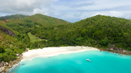 Fototapeta premium Beautiful aerial view of Seychelles Island
