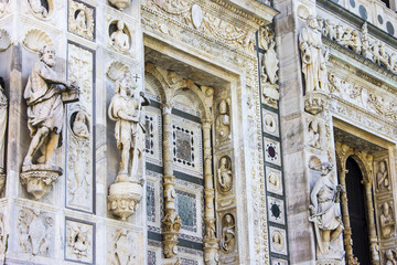 The Certosa di Pavia, a monastery and complex in Lombardy, northern Italy, situated 8 km north of Pavia. Built in 1396-1495, one of the largest monasteries in Italy
