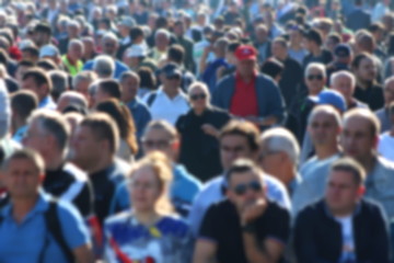 People walking on the city street