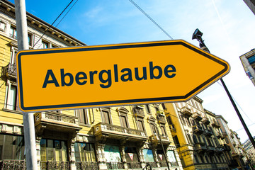 Obraz premium Schild 285 - Aberglaube